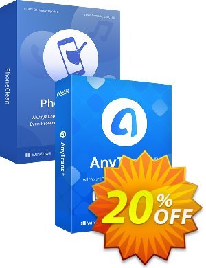 PhoneClean + AnyTrans Personal Bundle for Macлучшие скидки Best discount is IMOBEDUDISCOUNT codes