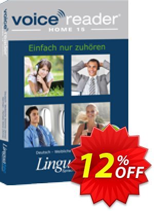 Voice Reader Home 15 Deutsch - Weibliche Stimme [Petra] / German - Female voice [Petra] discount coupon Coupon code Voice Reader Home 15 Deutsch - Weibliche Stimme [Petra] / German - Female voice [Petra] - Voice Reader Home 15 Deutsch - Weibliche Stimme [Petra] / German - Female voice [Petra] offer from Linguatec