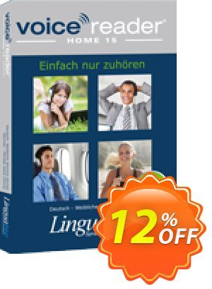 Voice Reader Home 15 Slovenský - [Laura] / Slovak - Female [Laura] Coupon, discount Coupon code Voice Reader Home 15 Slovenský - [Laura] / Slovak - Female [Laura]. Promotion: Voice Reader Home 15 Slovenský - [Laura] / Slovak - Female [Laura] offer from Linguatec