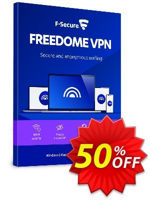 F-Secure FREEDOME VPN 3 devices discount coupon 50% OFF F-Secure FREEDOME VPN 3 devices, verified - Imposing offer code of F-Secure FREEDOME VPN 3 devices, tested & approved
