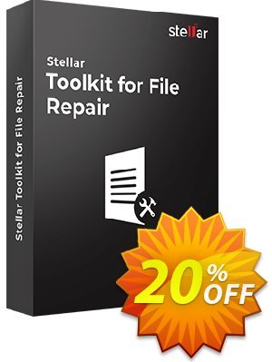 Stellar File Repair Toolkit Coupon, discount Stellar Toolkit for File Repair marvelous deals code 2024. Promotion: NVC Exclusive Coupon