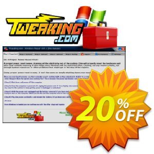 Tweaking.com Windows Repair Pro v4 Coupon, discount Tweaking.com - Windows Repair 2024 Pro v4 - 1 PC License awful promo code 2024. Promotion: awful promo code of Tweaking.com - Windows Repair 2024 Pro v4 - 1 PC License 2024