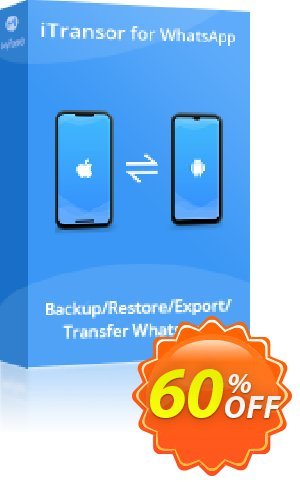iTransor for WhatsApp (1-Month) 優惠券，折扣碼 58% OFF iTransor for WhatsApp (1-Month), verified，促銷代碼: Awful offer code of iTransor for WhatsApp (1-Month), tested & approved