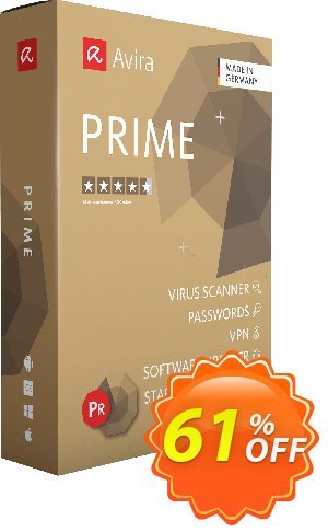 Avira Prime 2 years Coupon, discount 61% OFF Avira Prime 2 years, verified. Promotion: Fearsome promotions code of Avira Prime 2 years, tested & approved