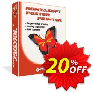 RonyaSoft Poster Printer Coupon, discount 20% OFF RonyaSoft Poster Printer, verified. Promotion: Amazing promotions code of RonyaSoft Poster Printer, tested & approved