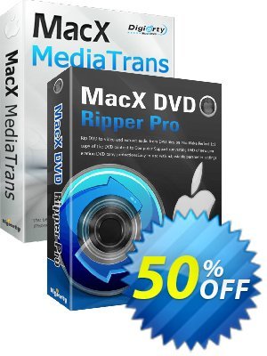 MacX DVD Ripper Pro + MacX MediaTrans Lifetime 優惠券，折扣碼 50% OFF MacX DVD Ripper Pro + MacX MediaTrans Lifetime, verified，促銷代碼: Stunning offer code of MacX DVD Ripper Pro + MacX MediaTrans Lifetime, tested & approved