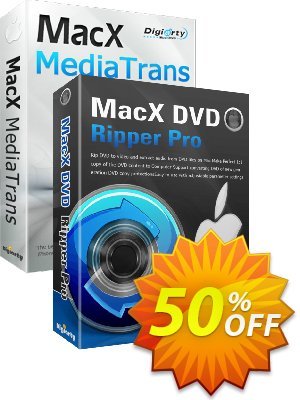 MacX DVD Ripper Pro + MacX MediaTrans (1 Year) Coupon, discount 50% OFF MacX DVD Ripper Pro + MacX MediaTrans 1 Year, verified. Promotion: Stunning offer code of MacX DVD Ripper Pro + MacX MediaTrans 1 Year, tested & approved