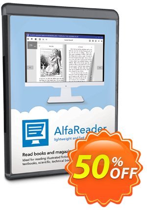 AlfaReader Coupon discount 50% OFF AlfaReader, verified