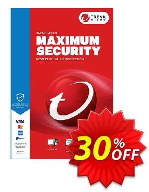 Trend Micro Maximum Security offering sales 30% OFF Trend Micro Maximum Security, verified. Promotion: Wondrous sales code of Trend Micro Maximum Security, tested & approved