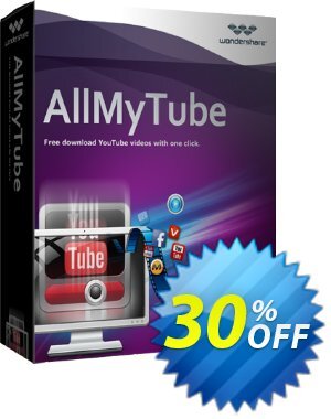 Wondershare AllMyTube 優惠券，折扣碼 30% Wondershare Software (8799)，促銷代碼: 