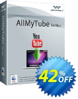 Wondershare AllMyTube for Mac offering sales 30% OFF Wondershare AllMyTube for Mac, verified. Promotion: Wondrous discounts code of Wondershare AllMyTube for Mac, tested & approved