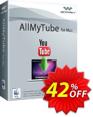 Wondershare AllMyTube for Mac (Lifetime, 1 Year, Family license) discount coupon 42% OFF Wondershare AllMyTube for Mac (Lifetime, 1 Year, Family license), verified - Wondrous discounts code of Wondershare AllMyTube for Mac (Lifetime, 1 Year, Family license), tested & approved