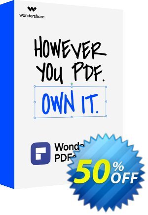 Wondershare PDFelement 10 Coupon discount 50% OFF Wondershare PDFelement 10, verified