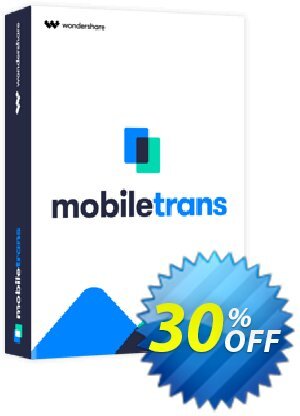 Wondershare MobileTrans (Lifetime License) Coupon, discount MT 30% OFF. Promotion: Big sales code of MobileTrans (Lifetime License) 2024