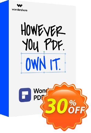 Wondershare PDFelement (Perpetual License) Coupon, discount 30% OFF Wondershare PDFelement (Perpetual License), verified. Promotion: Wondrous discounts code of Wondershare PDFelement (Perpetual License), tested & approved