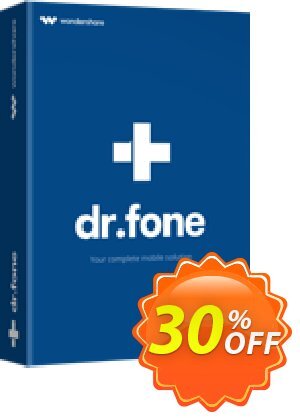 Wondershare Dr.Fone for iOS offering discount 30% Wondershare Software (8799). Promotion: Wondershare Dr.Fone for iOS Full Suite coupon