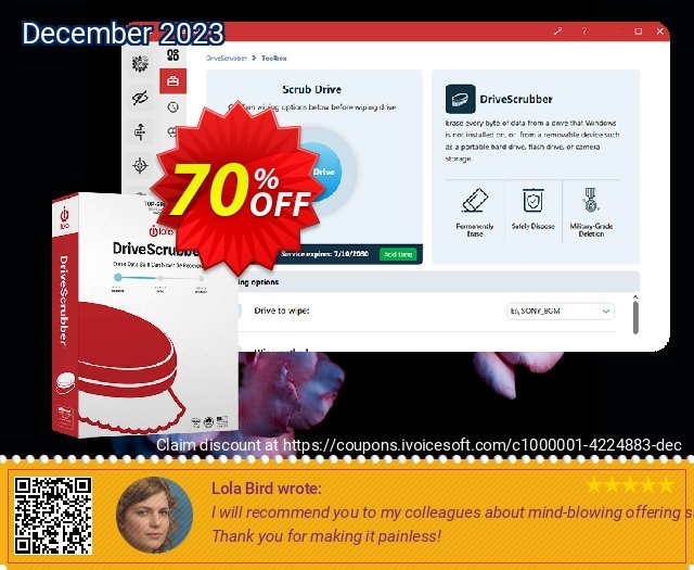 iolo DriveScrubber marvelous voucher promo Screenshot