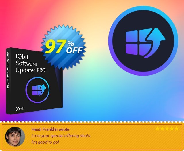 IObit Software Updater 6 PRO discount 97% OFF, 2024 Resurrection Sunday offering sales. 66% OFF IObit Software Updater 5 PRO, verified