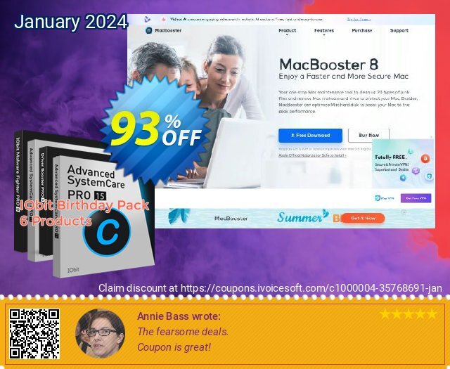 IObit Birthday Pack 2021 (6 Products) tidak masuk akal kupon diskon Screenshot