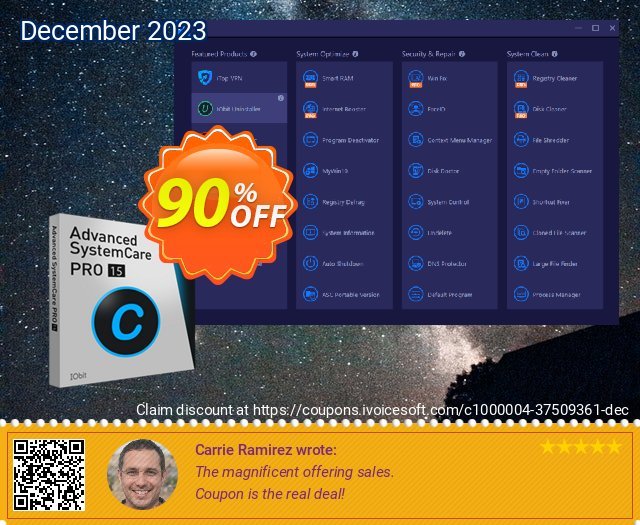 2021 IObit XMAS Best Value Pack verblüffend Verkaufsförderung Bildschirmfoto