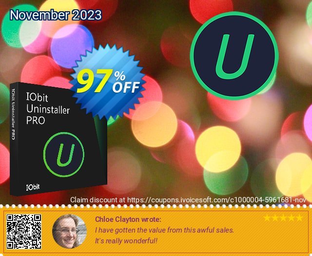 IObit Uninstaller 13 Pro discount 97% OFF, 2024 Teddy Day offering sales. 40% OFF IObit Uninstaller 11 PRO, verified