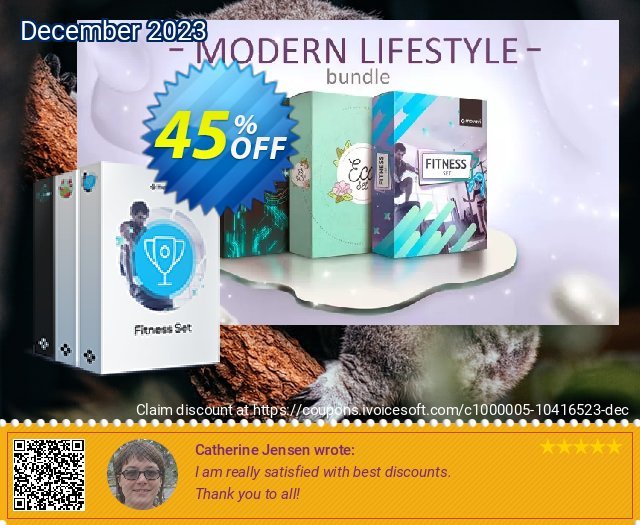 Modern Lifestyle Bundle: Eco Set + Technology Set + Fitness Set teristimewa voucher promo Screenshot