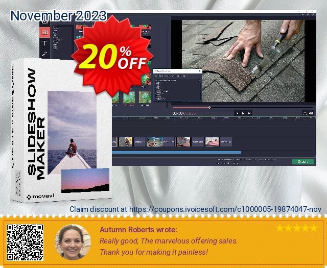 Movavi Slideshow Maker Business for Mac  – 1 Year Subscription 令人恐惧的 销售 软件截图