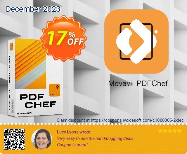 PDFChef by Movavi for MAC (Lifetime License for 3 PCs) discount 17% OFF, 2022 April Fools Day offering sales. 17% OFF Movavi PDF Editor Lifetime license for 3 MACs, verified