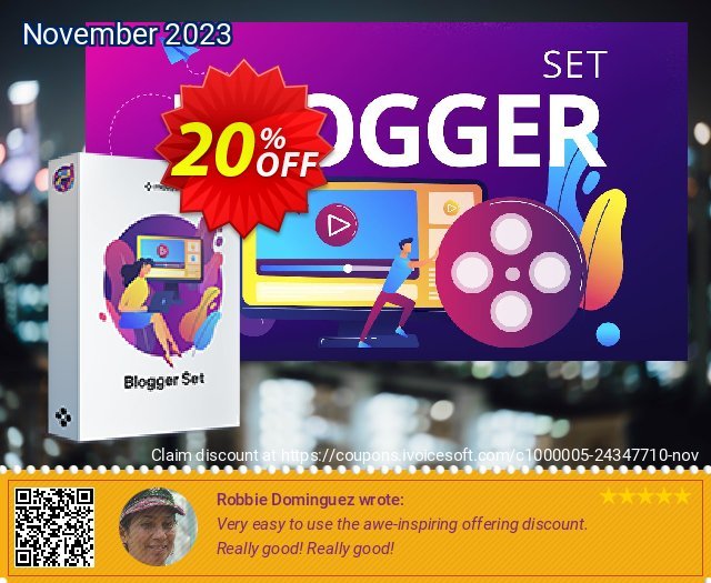 Movavi effect: Blogger Set discount 20% OFF, 2022 Women Day offering sales. Blogger Set Excellent offer code 2022