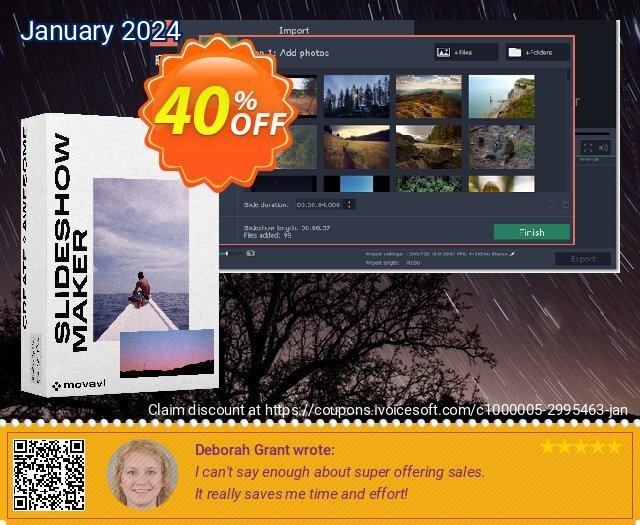 Movavi Slideshow Maker discount 40% OFF, 2022 Int' Nurses Day offering sales. 15% Affiliate Discount