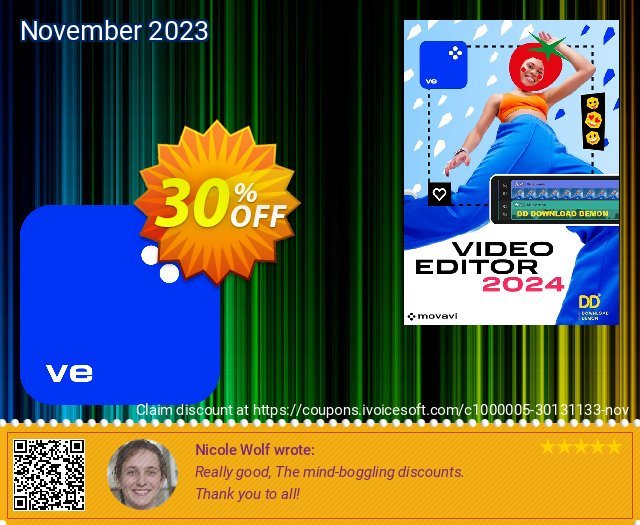 Movavi Video Editor Plus Business 1-year discount 30% OFF, 2024 Chocolate Day promo. 30% OFF Movavi Video Editor Plus Business 1-year, verified