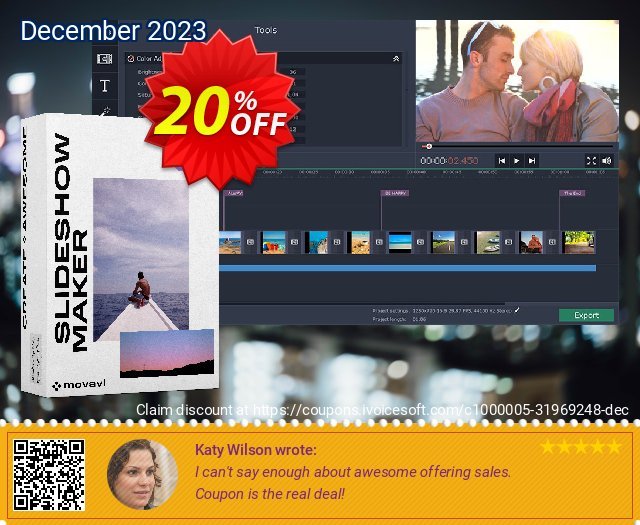 Movavi Slideshow Maker + Education Set beeindruckend Außendienst-Promotions Bildschirmfoto