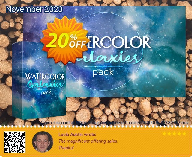 Movavi effect: Watercolor Galaxies Pack 超级的 产品销售 软件截图