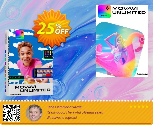 Movavi Unlimited discount 25% OFF, 2024 Resurrection Sunday offering sales. 20% OFF Movavi Unlimited 1-year, verified