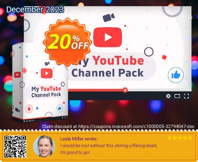 Movavi effect: My YouTube Channel Pack menakuntukan penawaran sales Screenshot