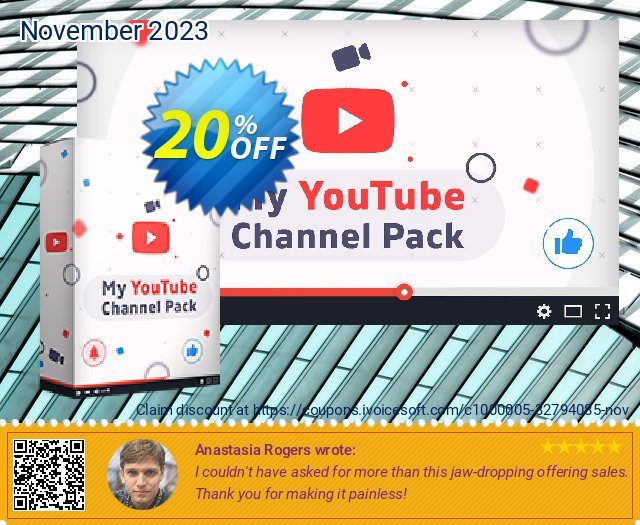 Movavi effect: My YouTube Channel Pack (Commercial) discount 20% OFF, 2022 Good Friday offering sales. 20% OFF Movavi effect: My YouTube Channel Pack Business, verified