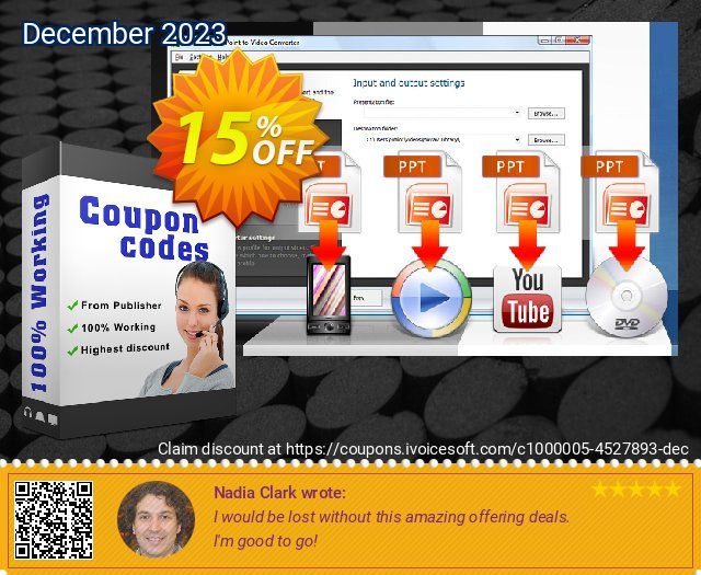 Movavi PowerPoint to Video Converter discount 15% OFF, 2022 World Population Day deals. 15% Affiliate Discount