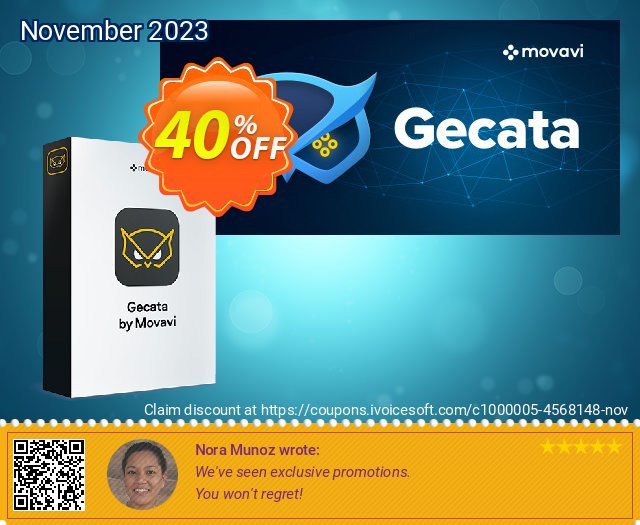 Gecata by Movavi discount 40% OFF, 2023 New Year promo. 40% OFF Gecata by Movavi, verified