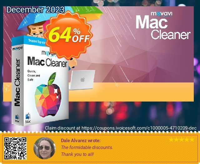 Movavi Mac Cleaner for 5 Macs terpisah dr yg lain penawaran loyalitas pelanggan Screenshot