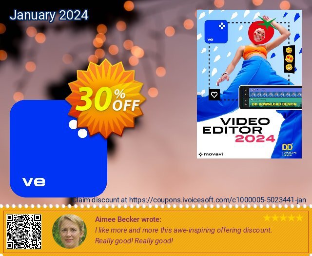 Movavi Video Editor Plus (1 year License) 惊人的 优惠券 软件截图