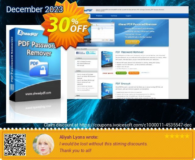 Ahead PDF Password Remover - Multi-User License (10 Users) discount 30% OFF, 2024 Easter Day offering sales. Ahead PDF Password Remover - Multi-User License (Up to 10 Users) hottest promo code 2024