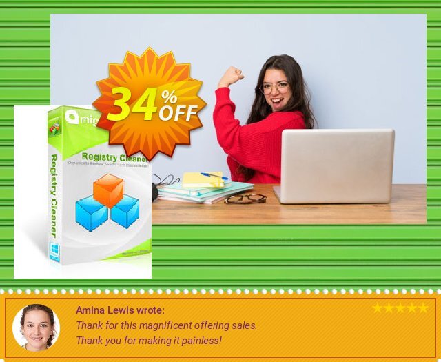 Amigabit Registry Cleaner discount 34% OFF, 2024 Int' Nurses Day offering sales. Save $10