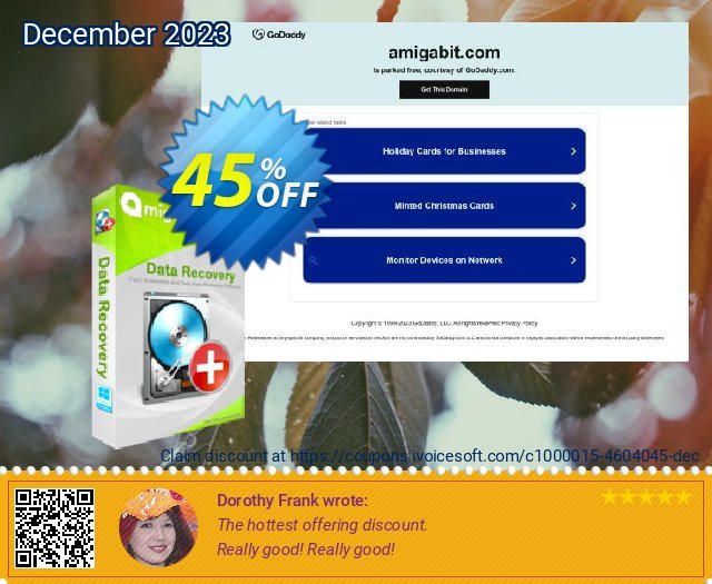 Amigabit Data Recovery discount 45% OFF, 2022 January offering sales. 45% Off