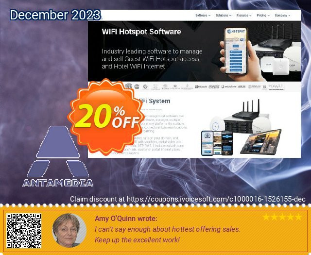 Special Bundle - Internet Cafe Software - Standard Edition (30 Clients) & Antamedia HotSpot - Standard Edition discount 20% OFF, 2022 Mother's Day promo. COUPON039