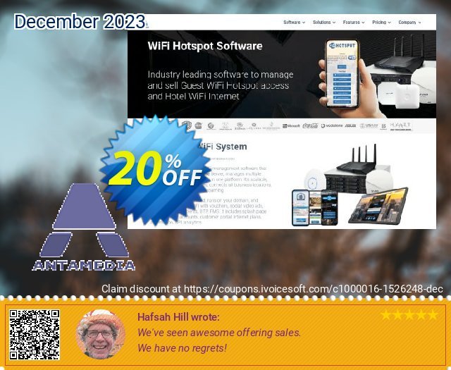 Special Bundle - Internet Cafe Software  - Lite Edition (10 Clients) & Antamedia HotSpot - Lite Edit discount 20% OFF, 2022 Happy New Year offer. COUPON039