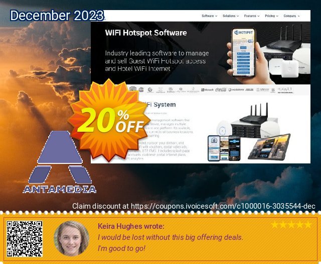 Special Bundle - Antamedia Hotspot software & Antamedia Print Manager & Internet Cafe software discount 20% OFF, 2022 Mother Day promotions. COUPON039
