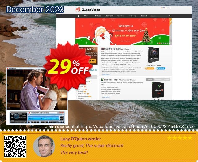 BlazeVideo HDTV Player discount 29% OFF, 2024 Easter Day offering sales. Holiday Discount: $14 OFF