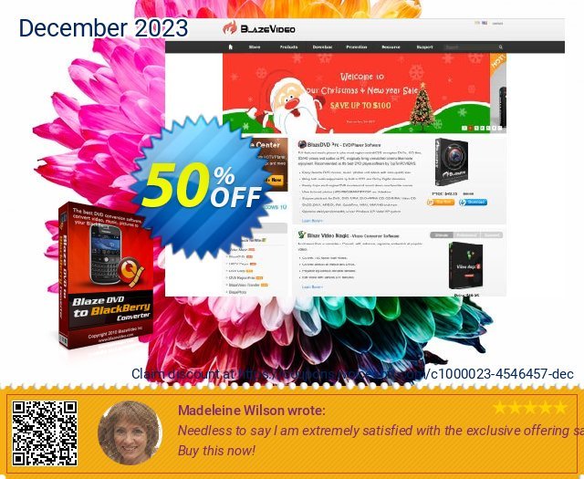 BlazeVideo DVD to BlackBerry Converter discount 50% OFF, 2024 Easter Day discount. Save 50% Off