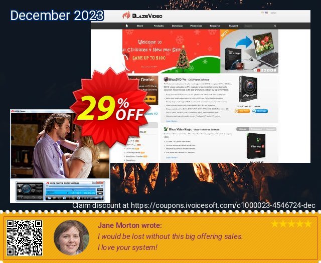 BlazeVideo HDTV Player Pro discount 29% OFF, 2024 Spring offering discount. Holiday Discount: $20 OFF