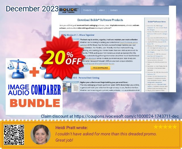 Bolide Audio Comparer + Image Comparer bundle discount 20% OFF, 2022 World UFO Day discount. ANTIVIRUS OFFER